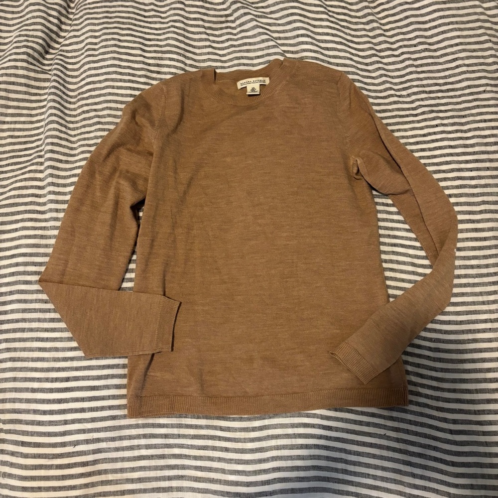 Banana republic extra fine Italian merino wool sweater light brown